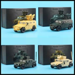 MASSDI 1/64 H1 M1151/Gaz Tiger TANK Alloy Military Model Car Adult Classic Collection Display Gift Souvenir Boy Toy