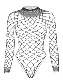 Hollow Out Black Sexy Bodysuits Fishnet Clubwear Long Sleeves Outfits Fashion Slim Chic Summer Y2K Clothes Basic Tights