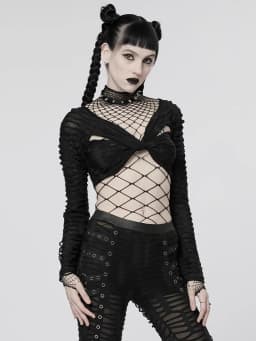 Hollow Out Black Sexy Bodysuits Fishnet Clubwear Long Sleeves Outfits Fashion Slim Chic Summer Y2K Clothes Basic Tights