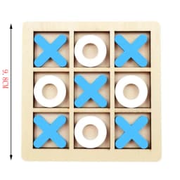 Wooden XO Tic Tac Toe Game Mini Chess Board Interaction Puzzle Training Montessori Educational Toys Gift for Kids Boy Girl