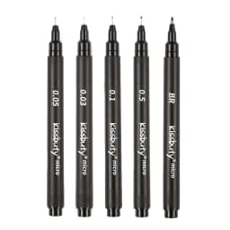 Pigma Micron Fineliner Pens Archival Black Ink Pens,Calligraphy Pens for Writing,Drawing, or Journaling - Assorted Point Sizes