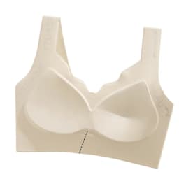 Ribbed Bras Wireless Bra Women Seamless Underwear Plus Size Wave Neckline Wide Strap Letter Print Support Sexy Lingerie M-3XL