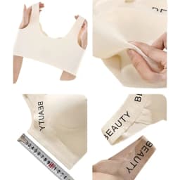Ribbed Bras Wireless Bra Women Seamless Underwear Plus Size Wave Neckline Wide Strap Letter Print Support Sexy Lingerie M-3XL