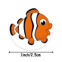 500pcs Cute Cartoon Sea Fish Stickers For Kids Children Reward Label Encouragement Scrapbooking Decoration Stationery Sticker