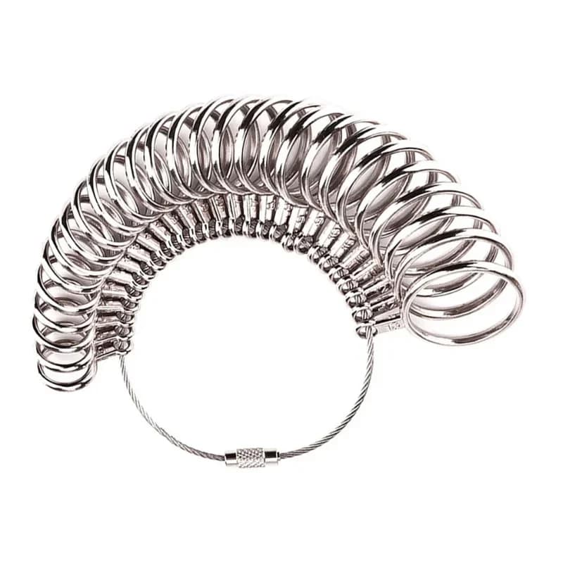 Aluminum Alloy Ring Gauges Sizer Meter Hand Loop Jewellery Measuring Ring Tool Size 0-13mm Measurement Finger Circumference