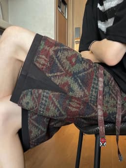 Y2k Vintage Ethnic Summer Beach Shorts Men Baggy Wide leg Casual Capris Pants Male Sport Oversize Running Shorts 2025