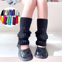 1 Pair Candy Color Children Leg Warmers Korean Sweet Kids Knitted Foot Cover Girls Lolita Style Solid Warm Elastic Tube Socks