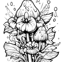 BOTANICAL GHOST Style Adult Coloring Book 20 Pages Elegant Pattern Drawing Book, Leisure Time Stress Relieving Art Painting Gift