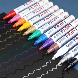 1Pc Colors Permanent Waterproof Marker Car Touch Up Paint Pen Tire Tread Rock Mark Glass CD Tool Artist Paintbrush Office Supply