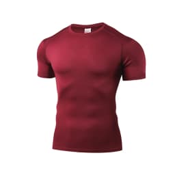 Men's Running T Shirt Summer Short Sleeve Male Sport Tops Tee Workout T-shirt Skinny Tights Gym Fitness Compression Shirts Men