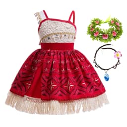New Movie Girl Dress 2026 Halloween Party Ocean Adventure Costume Princess Clothes Children Vaiana Outfit Dress