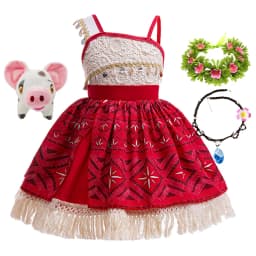 New Movie Girl Dress 2026 Halloween Party Ocean Adventure Costume Princess Clothes Children Vaiana Outfit Dress