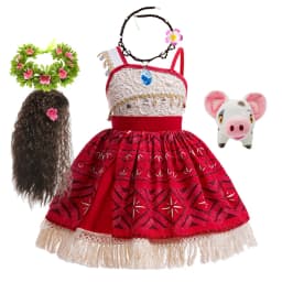 New Movie Girl Dress 2026 Halloween Party Ocean Adventure Costume Princess Clothes Children Vaiana Outfit Dress