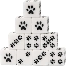 10 Pcs/lot Bear's Paw Pattern Puzzle Game 6 Sided Dice Game Accessory 15.8mm
