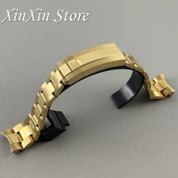 NH35 Part Glide Lock Clasp 20mm Width 904L Solid Stainless Steel Strap Brushed Polished Oyster Jubilee Presidential Bracelet