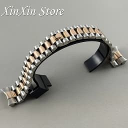 NH35 Part Glide Lock Clasp 20mm Width 904L Solid Stainless Steel Strap Brushed Polished Oyster Jubilee Presidential Bracelet
