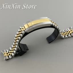 NH35 Part Glide Lock Clasp 20mm Width 904L Solid Stainless Steel Strap Brushed Polished Oyster Jubilee Presidential Bracelet