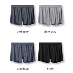 4Pack Modal Mens Aro Pants Mid-Waist Mens Underpants Loose Pajama Pants Breathable Boxers for Men