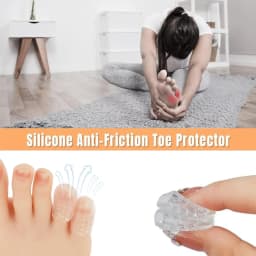20pcs Toe Protectors Silicone Gel Caps for Corns Calluses Blisters Pain Relief, Soft Toe Sleeves Cushions