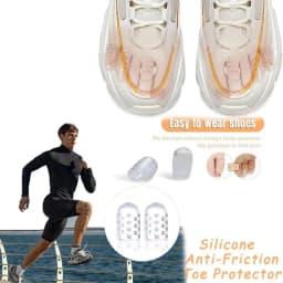 20pcs Toe Protectors Silicone Gel Caps for Corns Calluses Blisters Pain Relief, Soft Toe Sleeves Cushions