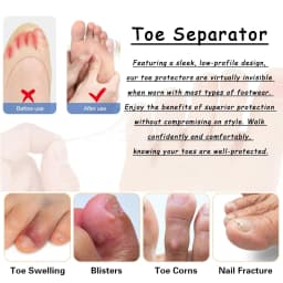 20pcs Toe Protectors Silicone Gel Caps for Corns Calluses Blisters Pain Relief, Soft Toe Sleeves Cushions
