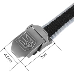SupSindy New Canvas Belt 3D National Emblem of Ukraine Metal Buckle Jeans Belts for Men Army Military Tactical Belts Male Strap