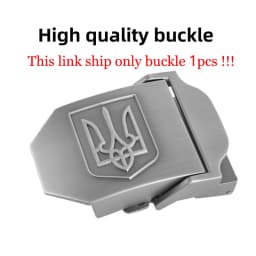 SupSindy New Canvas Belt 3D National Emblem of Ukraine Metal Buckle Jeans Belts for Men Army Military Tactical Belts Male Strap