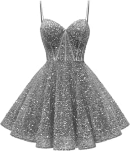 Spaghetti Straps Sequin Homecoming Dress Short Prom Gown with Pockets Evening Party Gowns cocktail dress party mini dresses