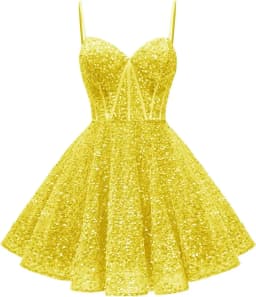 Spaghetti Straps Sequin Homecoming Dress Short Prom Gown with Pockets Evening Party Gowns cocktail dress party mini dresses