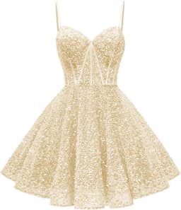 Spaghetti Straps Sequin Homecoming Dress Short Prom Gown with Pockets Evening Party Gowns cocktail dress party mini dresses
