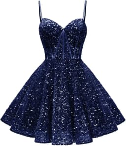 Spaghetti Straps Sequin Homecoming Dress Short Prom Gown with Pockets Evening Party Gowns cocktail dress party mini dresses