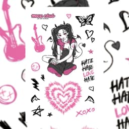 Korean Cute Sweet Cool Girl Character Stickers Handbook Diary Planner Scrapbook Phone Case Diy Decorative Stickers