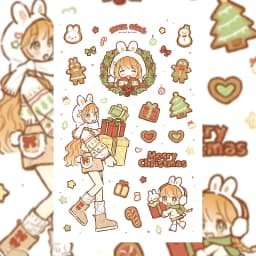 Korean Cute Sweet Cool Girl Character Stickers Handbook Diary Planner Scrapbook Phone Case Diy Decorative Stickers