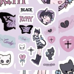 Korean Cute Sweet Cool Girl Character Stickers Handbook Diary Planner Scrapbook Phone Case Diy Decorative Stickers