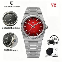 PAGANI DESIGN 2026 New VJ21 37MM Men Fashion Quartz Watch Sapphire Waterproof 10Bar Thin 7MM Luminous C3 Upgrade V2 Reloj Hombre