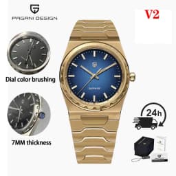 PAGANI DESIGN 2026 New VJ21 37MM Men Fashion Quartz Watch Sapphire Waterproof 10Bar Thin 7MM Luminous C3 Upgrade V2 Reloj Hombre