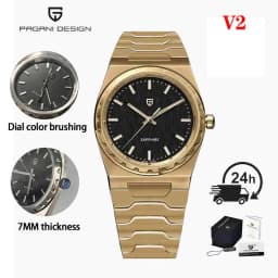 PAGANI DESIGN 2026 New VJ21 37MM Men Fashion Quartz Watch Sapphire Waterproof 10Bar Thin 7MM Luminous C3 Upgrade V2 Reloj Hombre