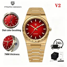 PAGANI DESIGN 2026 New VJ21 37MM Men Fashion Quartz Watch Sapphire Waterproof 10Bar Thin 7MM Luminous C3 Upgrade V2 Reloj Hombre