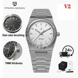 PAGANI DESIGN 2026 New VJ21 37MM Men Fashion Quartz Watch Sapphire Waterproof 10Bar Thin 7MM Luminous C3 Upgrade V2 Reloj Hombre