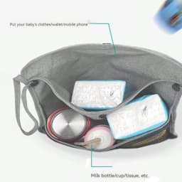 1pc Baby Stroller Hanging Bag Storage Double Layer Thickened Children's Stroller Bag Hanging Mesh Umbrella Storage Sack