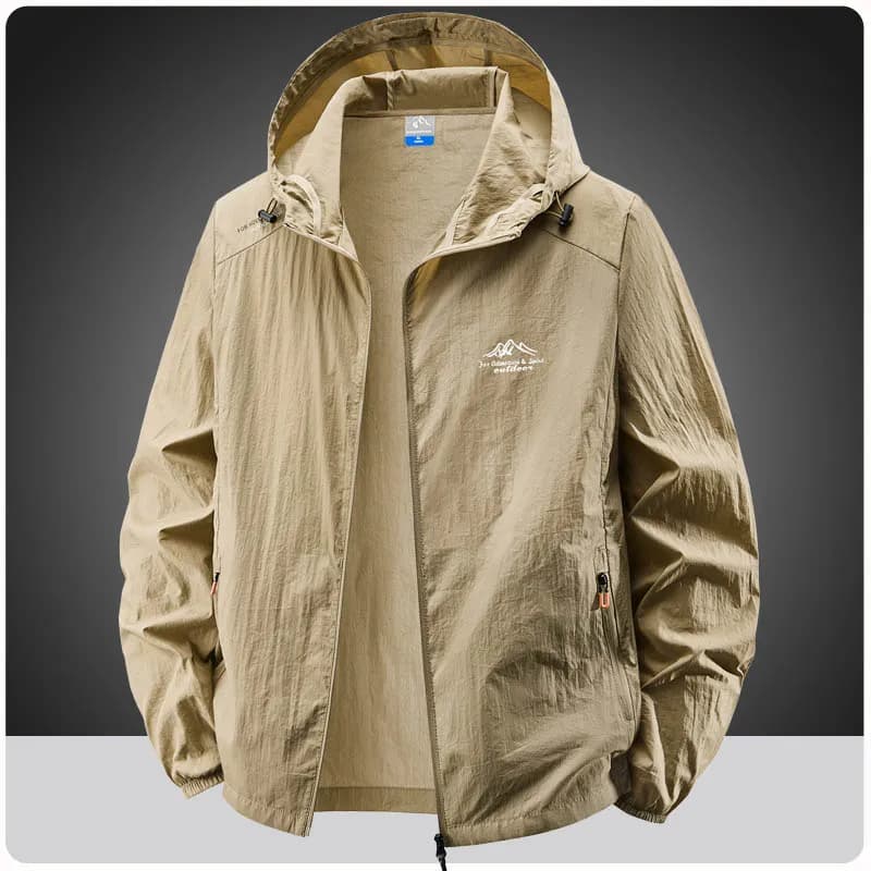 Summer Waterproof Hiking Jackets Men Fishing Cycling Hooded Gym Sports Running Coat Outdoor Sun-Protective Thin Jacket Clothing