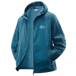 Summer Waterproof Hiking Jackets Men Fishing Cycling Hooded Gym Sports Running Coat Outdoor Sun-Protective Thin Jacket Clothing