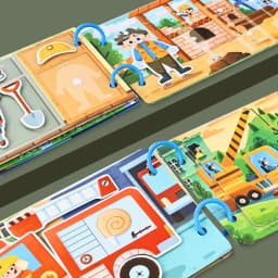 Children's Early Education Interactive Activity Book, Reusable Traffic-Themed Quiet Book, Vehicle Cognitive Recognition Shape and Color Matching Puzzle Game, DIY Toy to Develop Hands-On Skills, Suitable as a Holiday Gift for Boys and Girls Aged Three and Above