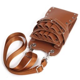 Professional 7-Pocket Hair Scissors Bag for Salon Barbers - Scissor Clips Holster Pouch Holder Case Belt - Hairdressing Tool