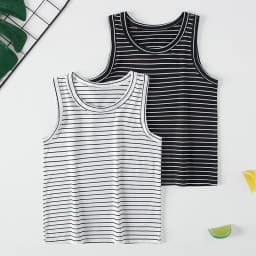 1/2/3 Pcs Children's Four Seasons Joker Striped Vest Boy Leisure Sports Comfortable Bottoming Shirt Girl Thin Cute Multicolor T