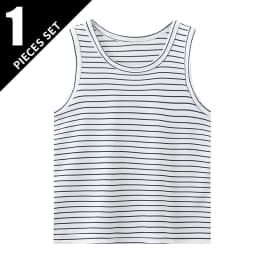1/2/3 Pcs Children's Four Seasons Joker Striped Vest Boy Leisure Sports Comfortable Bottoming Shirt Girl Thin Cute Multicolor T
