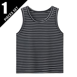 1/2/3 Pcs Children's Four Seasons Joker Striped Vest Boy Leisure Sports Comfortable Bottoming Shirt Girl Thin Cute Multicolor T
