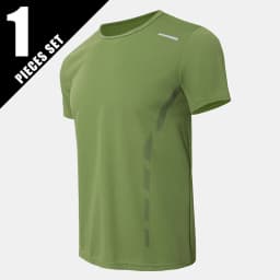 1/4 Pcs Men's Summer Fashion Printing Quick-drying Short-sleeved Youth Leisure Sports Fitness Breathable Top Middle-aged Loose T