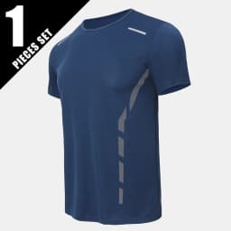 1/4 Pcs Men's Summer Fashion Printing Quick-drying Short-sleeved Youth Leisure Sports Fitness Breathable Top Middle-aged Loose T