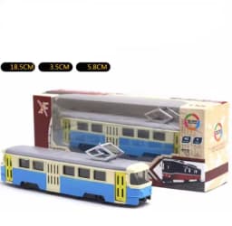 1:90 High Simulation Alloy Tram Model,Simulation Sound and Light Music,Subway Bus Toys,Original Packaging New Products Hot Sale